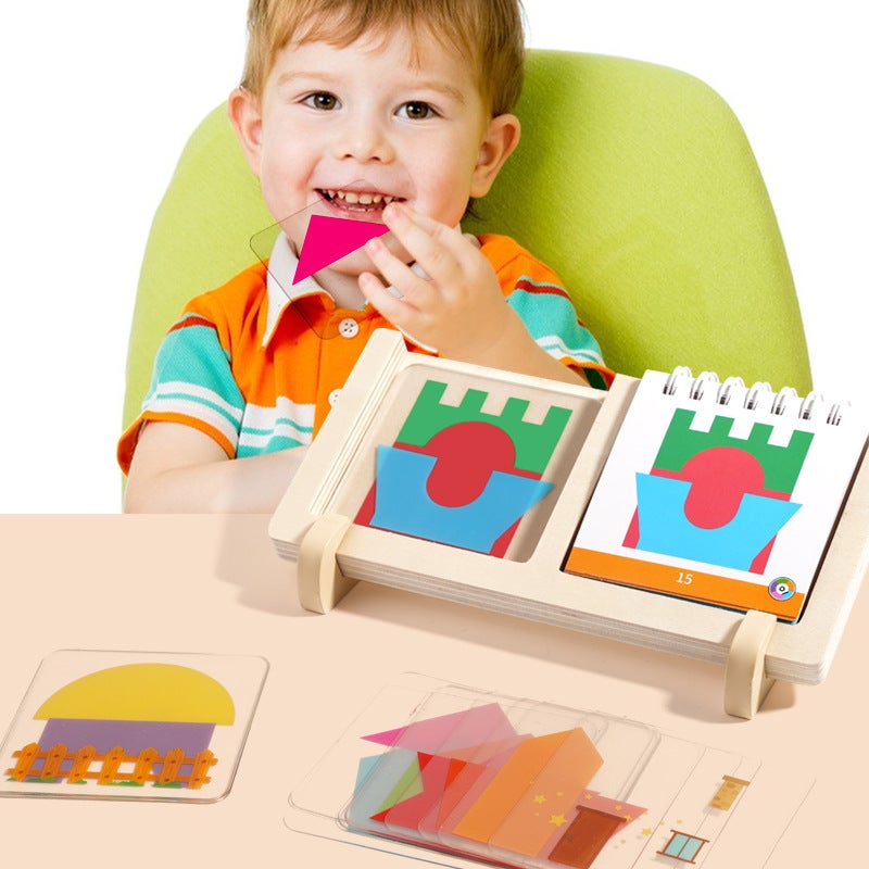 Geometry House Designer Toy Children'S Puzzle Exercise Geometry Space Thinking Logic Imagination Board Game - Image 3